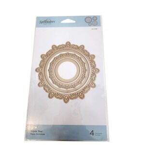 Spellbinders Triple Tear Cutting Dies S4-490 4 Templates Scrapbook Cardmaking